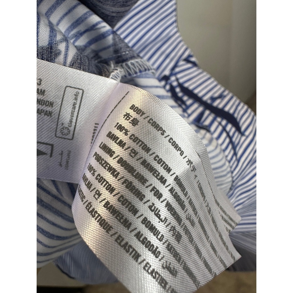 NWT Abercrombie & Fitch Sweetheart Babydoll Maxi Dress Blue Floral Striped M Med - Picture 10 of 12